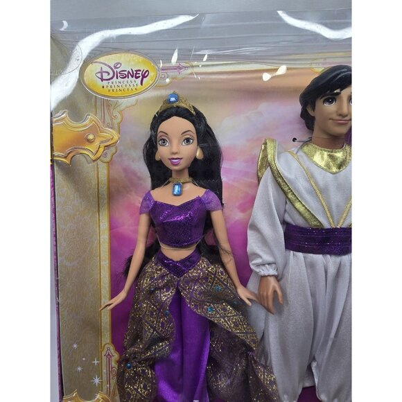 Disney 2007 Jasmine and Aladdin Enchanted Tales Dolls Rare New- Box Damaged - Picture 8 of 13
